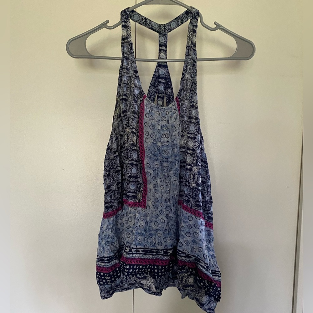 Blue Bandana Print Tank